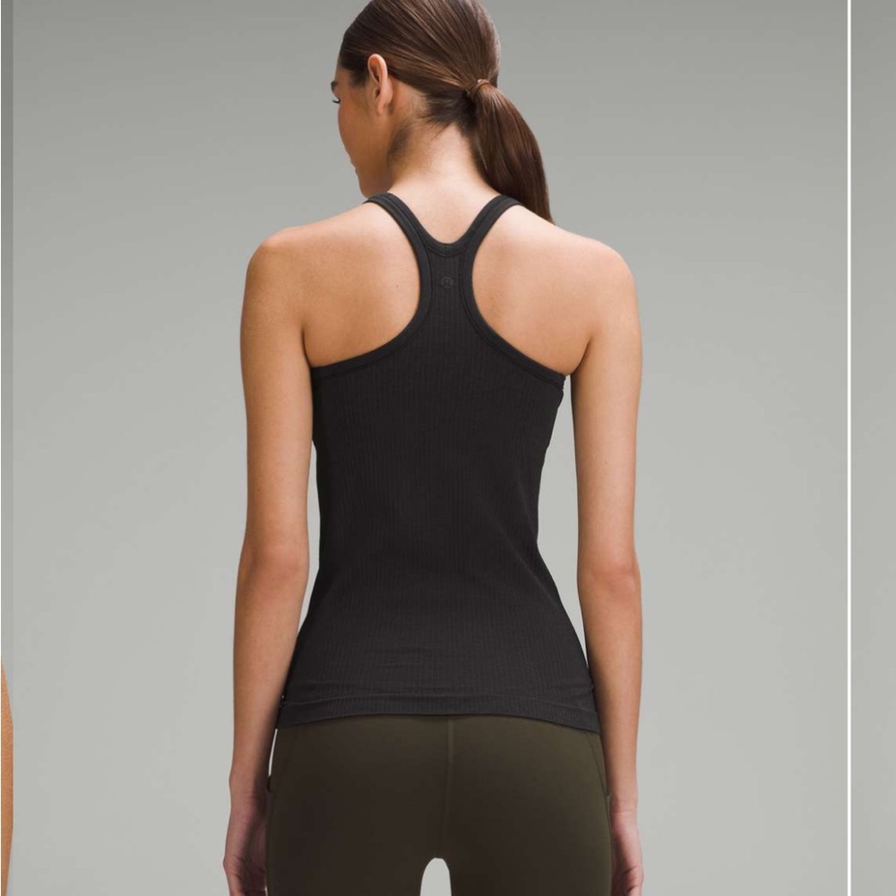 lululemon athletica Black Racerback Ribbed Tank